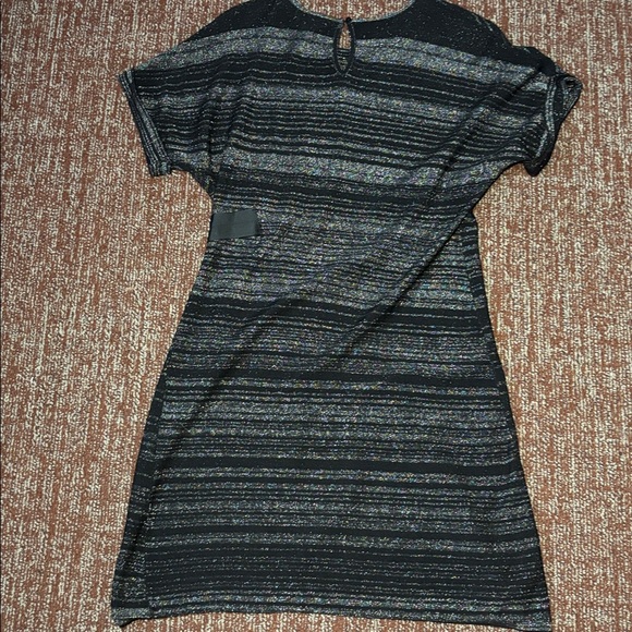 Intropia for Anthropologie Toby Metallic stripe short sleeve mini dress - Picture 5 of 15